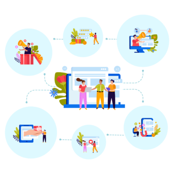 Referral program flat colored concept person brings his acquaintances to register through the referral system and attributes of this system vector illustration SSUCv3H4sIAAAAAAACA01RTU/cQAz9KyOfA1vEbW+loghOKypxQRyciTdrMZlJbc9StMp/x7OEipM/nu33bJ+gR+UI2xNwSlVN0Lhk2F51QANbEcYE2x9LB2poVUm91qOIRqOj5/hryPOp5WELN1U5k+rmN2fMkcDba+/AjsqcCJbuq/L+G6tufiWeL36K/a9/ougaYHnpAEfK8b2xO71QIjyLeXbo9c1IplXZkQcqny7WgZsLxxIxOX7dlDtfmVp2FJwPHIWPJC0eSKM78Eh7EsEUZileM4V9QguxpCI0uPWFZgsziZYceuE8ajiwBox/K3K2trEGK0FoZHVpwQ5S6nhwS55cp+u7Y1PAPAQ0E+6reVvZe5UPW9Hj+QDh+3Muw61/BvtE4Xb359z/SHlwGs7hYXcX9kUmbDe0f+3E0K23/pylm3WD6p/toLz6s5dl+QBElqr+CgIAAA==