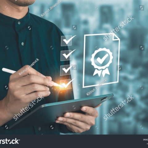 stock-photo-businessman-mark-checklist-for-best-quality-score-product-warranty-iso-standard-and-quality-2351881827