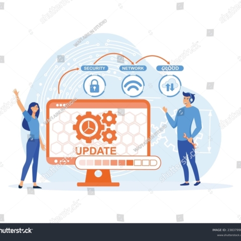 stock-vector-the-application-and-web-development-team-ensures-the-system-updates-regularly-over-time-flat-2383799865